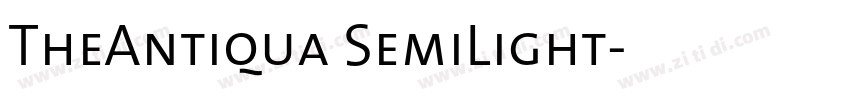 TheAntiqua SemiLight字体转换